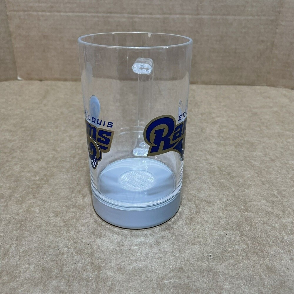 Vintage St Loius Rams Plastic Beer Mug, Clear, Handle - Picture 2 of 10